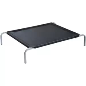 Image of PawHut Elevated Pet Bed Portable Camping Raised Dog Metal Frame Black - Medium