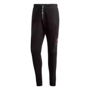 Image of adidas Essentials BrandLove Fleece Joggers Mens - Black / Semi Impact Orange