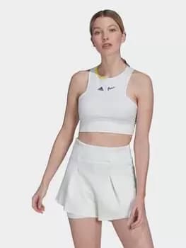 Image of adidas Tennis London Crop Top, White Size M Women