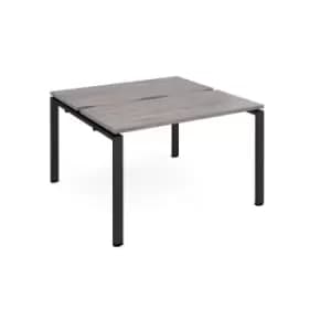 Image of Adapt back to back desks 1200mm x 1200mm - Black frame and grey oak top