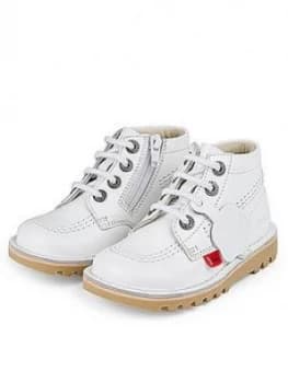 Image of Kickers Infant Kick Hi Zip Boot - White