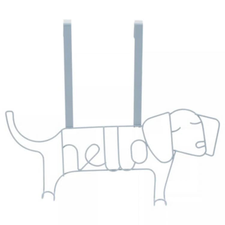 Image of Premier Housewares Kirby Sausage Dog Over The Door Hanger Grey