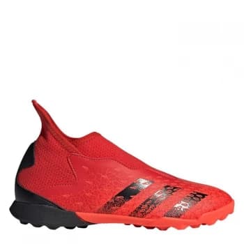 Image of adidas Predator Freak .3 Laceless Childrens Astro Turf Trainers - Red/SolarRed