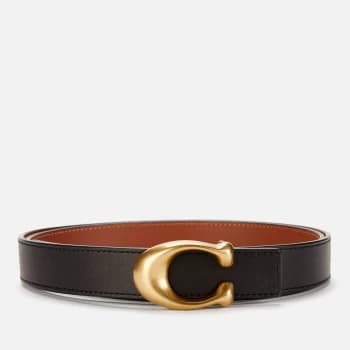 Image of Coach Womens 25mm Sculpted C Reversible Belt - Black 1941 Saddle - L