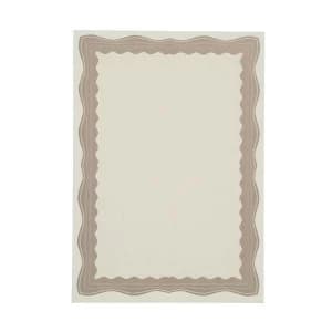 Image of Certificate Papers A4 90gm2 with Foil Seals Bronze Wave Pattern Pack of 30