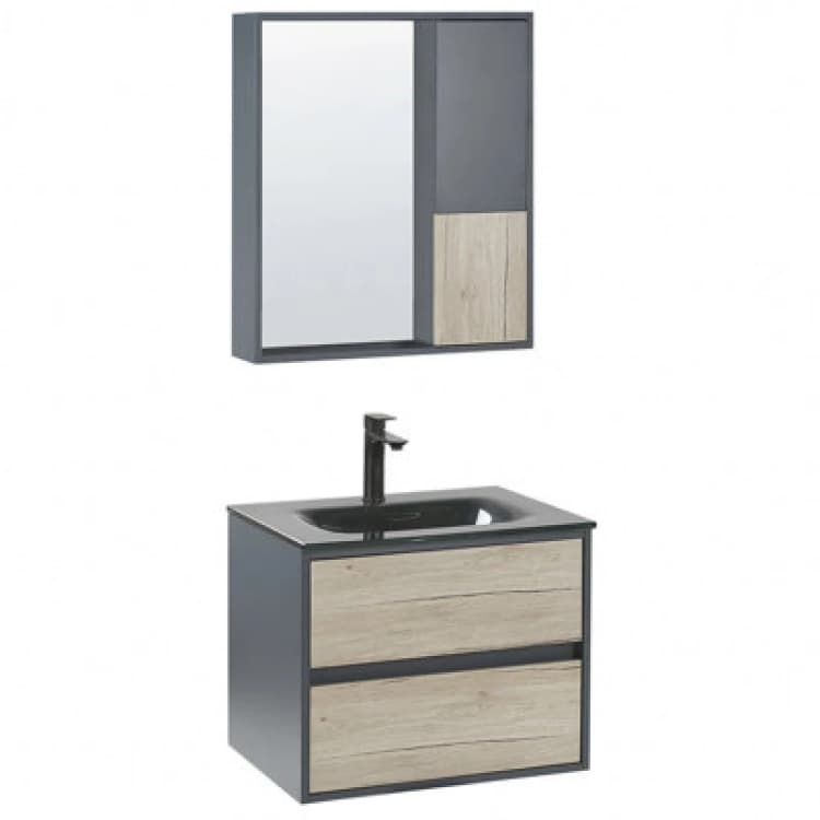 Image of Beliani Bathroom Vanity Set Teruel Grey