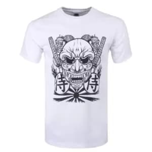 Image of Unorthodox Collective Mens Samurai Mask T-Shirt (XXL) (White)