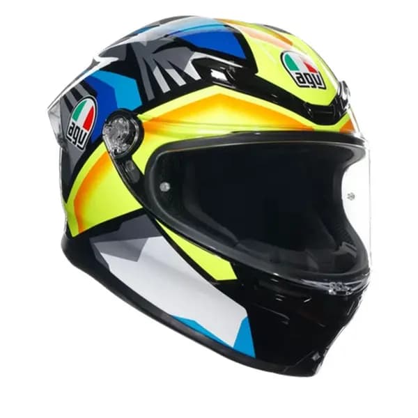 Image of Agv K6 S E2206 Mplk Joan 006 Black Blue Yellow Helmet Size L