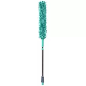 Image of JVL Flexible Chenille Head Duster with Extendable Handle, Turquoise