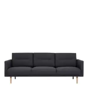 Image of Larvik 3 Seater Sofa Anthracite Oak Effect Legs