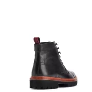 Image of Base London Mens Republic Toe Cap Waxy Leather Safety Boots (8 UK) (Black)