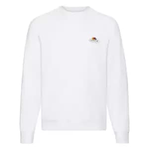 Image of Fruit of the Loom Mens Vintage Small Logo Set-in Sweatshirt (S) (White)