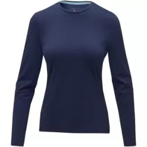 Image of Elevate Womens/Ladies Ponoka Long Sleeve T-Shirt (XXL) (Navy)