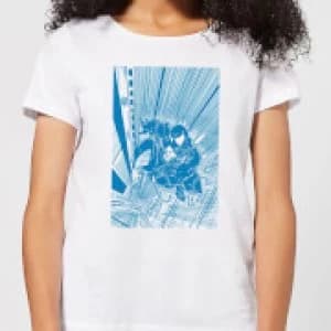 Image of Venom Comic Panel Womens T-Shirt - White - XXL