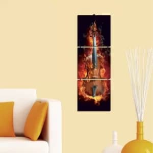 Image of G6 Multicolor Decorative MDF Painting (3 Pieces)