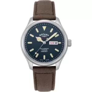 Image of Rotary Gents Rotary Heritage Watch GS05249/05 - Silver, Blue and Brown