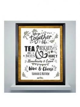 Image of Personalised We Go Together Like... Black Poster Frame