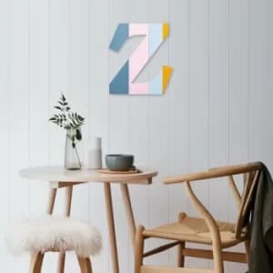 Image of Alphabet Z Multicolor Decorative Wooden Wall Accessory