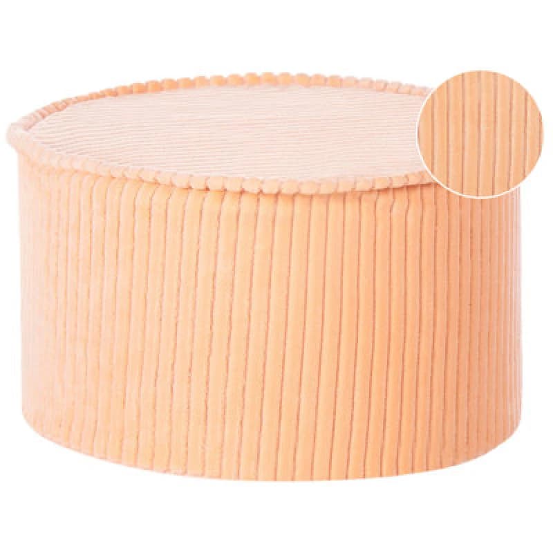 Image of Beliani Pouffe Zikria Velvet Peach Pink