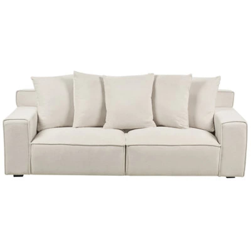 Image of Beliani Sofa 3 Seater Viskan Chenille Off-White