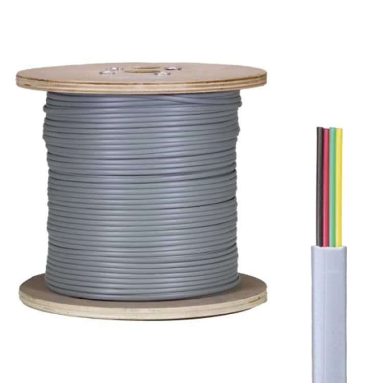 Image of Cablenet 4 Core PVC CPR Eca Silver Grey Flat Modular Cable 305m Reel