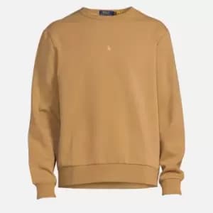 Image of Polo Ralph Lauren Logo-Embroidered Cotton-Jersey Sweatshirt - M