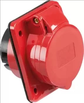 Image of KnightsBridge 415V IP44 16A Angled Panel Mount Socket 3P+N+E