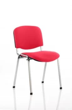 Image of ISO Chrome Frame Bespoke Colour Fabric - (Min Order Qty X 4) Post Box Red