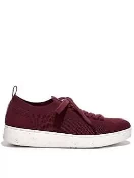 Image of FitFlop Rally E01 Multi-Knit Trainers, Plum, Size 5, Women