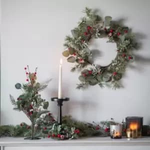 Image of Crossland Grove Eucalyptus Garland Snowy Red Berries L1500mm