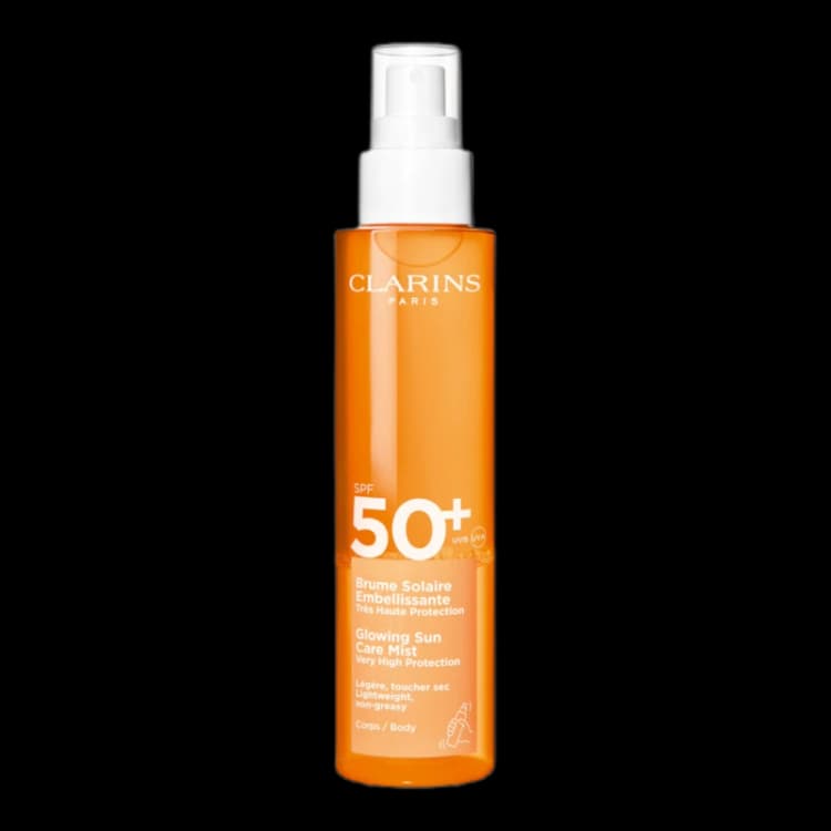 Image of Clarins Glowing Sun Care Mist Very High Protection for Body SPF50+ 150ml