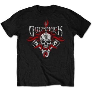 Image of Godsmack - Chrome Pistons Unisex Large T-Shirt - Black