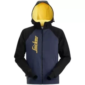 Image of Snickers 2888 Logo Full Zip Sweatshirt Hoodie Navy / Black 2XL