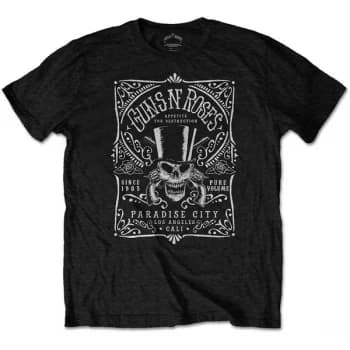 Image of Guns N' Roses - Bourbon Label Unisex Large T-Shirt - Black