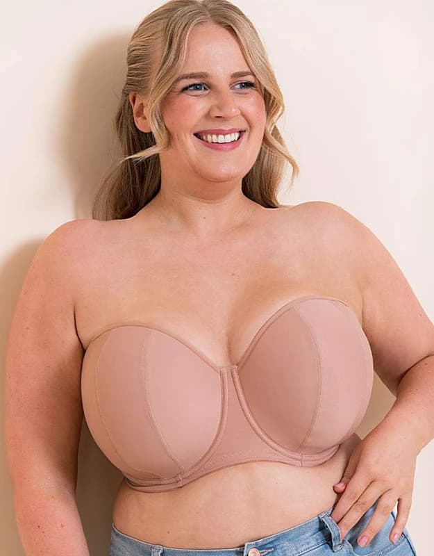 Image of Curvy Kate Curvy Kate Luxe Strapless Bra Latte Beige - Curvy Kate - Size: 32FF Latte Beige Female 32FF VK08925