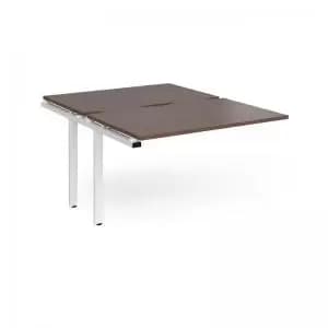 Image of Adapt add on units back to back 1200mm x 1600mm - white frame, walnut