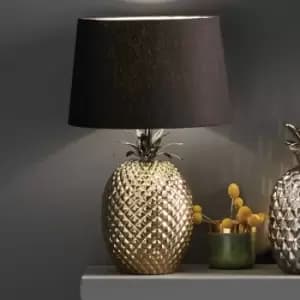 Image of Gold Ceramic Pineapple Table Lamp
