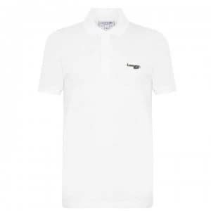 Image of Lacoste Script Polo Shirt - White 001