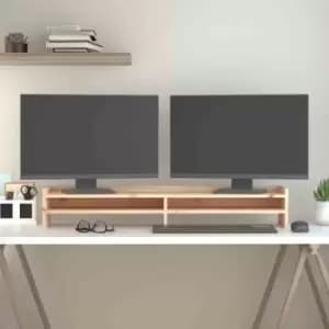 Image of Vidaxl Monitor Stand 100X24X16cm Solid Wood Pine