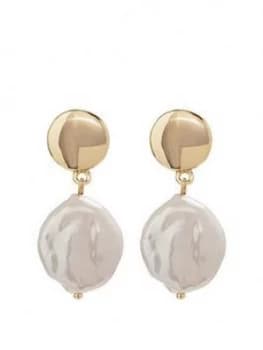 Image of Mood Gold Plated Fresh Water Pearl Drop Earrings