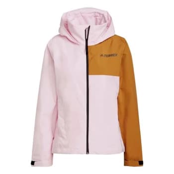 Image of adidas Terrex Multi RAIN. RDY Primegreen Two-Layer Rain Ja - Clear Pink / Mesa