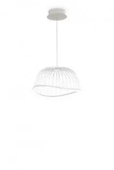 Image of Caged Ceiling Pendant 41cm Round, 20W LED, 3000K, 1400lm, White