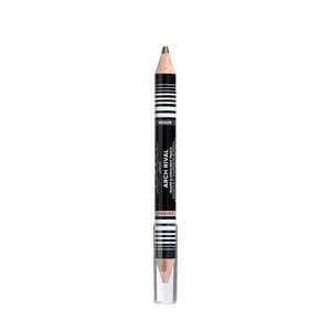 Image of Lottie London Arch Rival -Brow Pencil and Highlight Duo Medium Brown