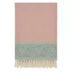 Image of Morris and Co Strawberry Thief - Severne Woven Throw - Pink