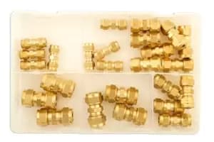 Image of Assorted Brass Tube Couplings MM Box Qty 25 Connect 31879