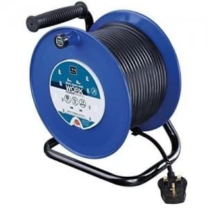 Image of Masterplug 50m 4G Heavy Duty Cable Reel - Blue
