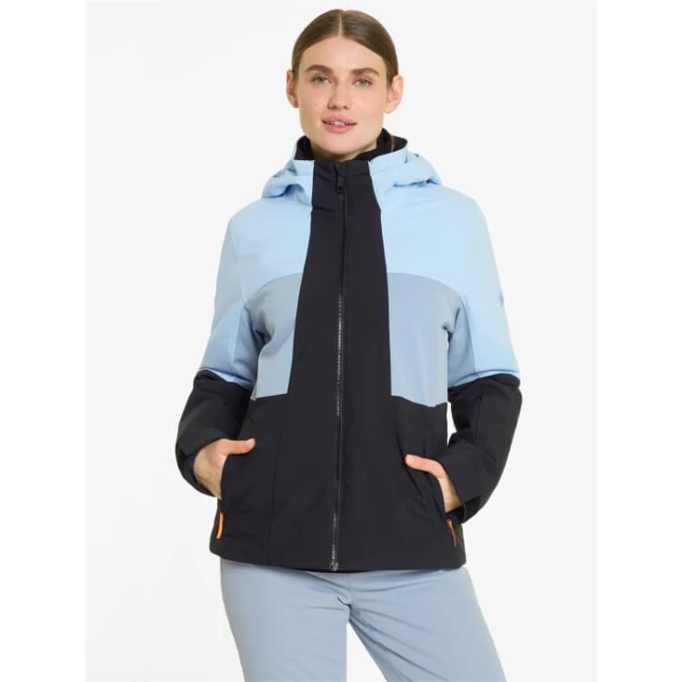 Image of Ziener Womens Tassila Weather-Resistant Insulated Ski Jacket Blue/Black female 8 (XS)