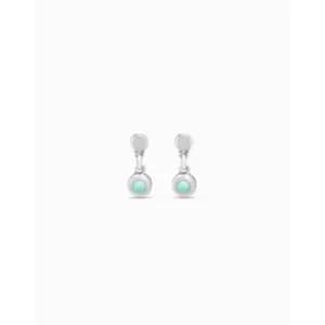 Image of Values Turquoise Metal Natural Stone Earrings
