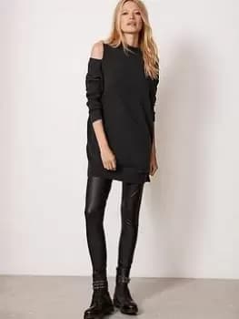 Image of Mint Velvet Leather Look Leggings - Black Size M Women