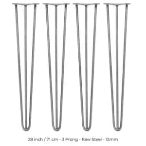 Image of SkiSki 4 X Hairpin Leg - 28 - Unfinished - 3 Prong - 12M